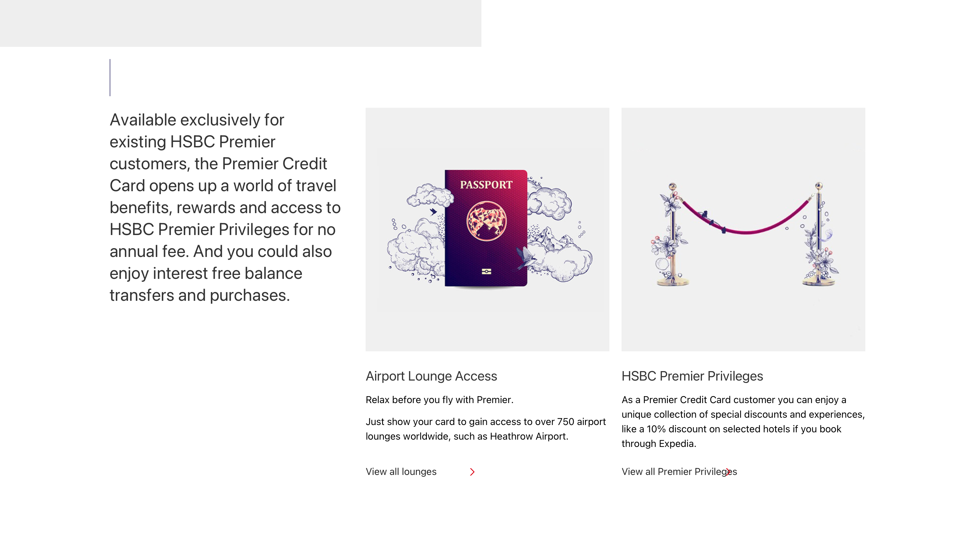 HSBC Premier Credit Card product page