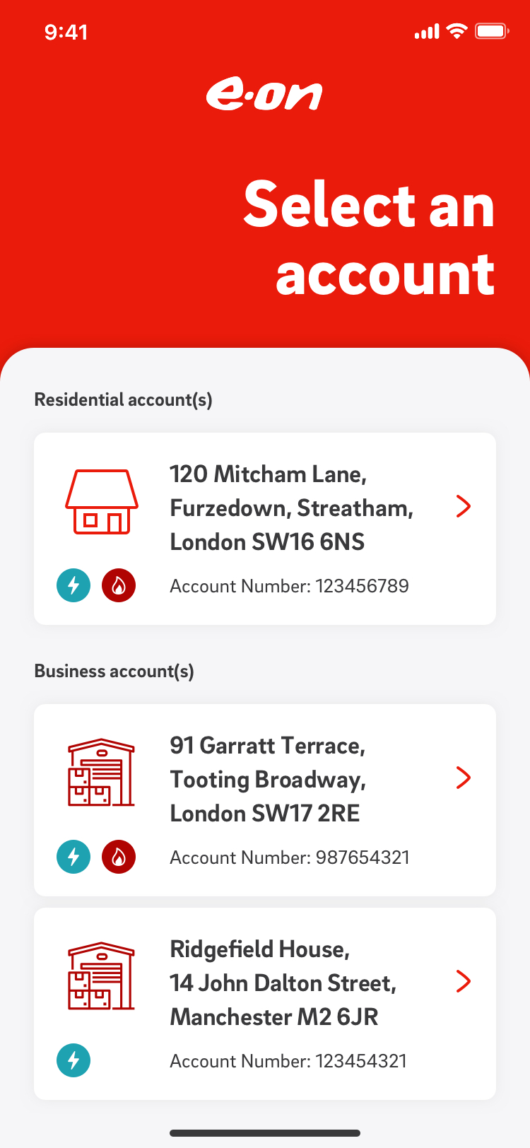 Select an account